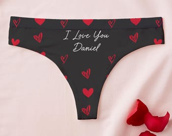Write Your Own Personalized Romantic Thong, Humorous Gift, Sassy Gift, Mother's Day, Wife Gift, Valentine's Gift, Women's Gift, Girlfriend