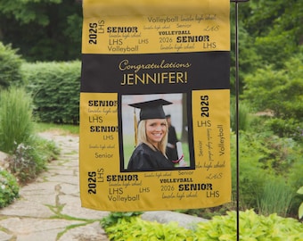 Graduation Photo Banner, Custom Graduation Photo Flag, Personalized Graduation Banner, Graduation Garden Flag, Custom Graduation Party, 2026