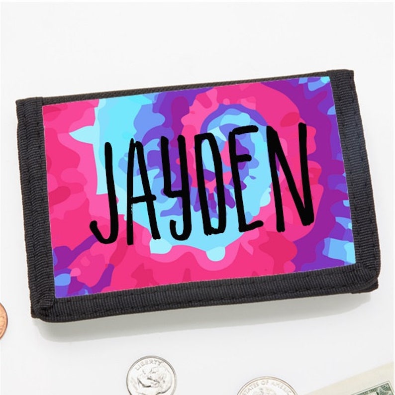 Tiedye Fun Personalized Kids Wallet Kids Wallet Gift for Etsy