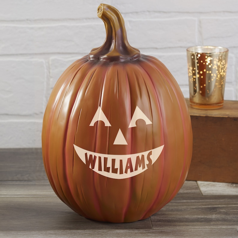 Personalized Jack-o-lantern Pumpkin Halloween Decor - Etsy
