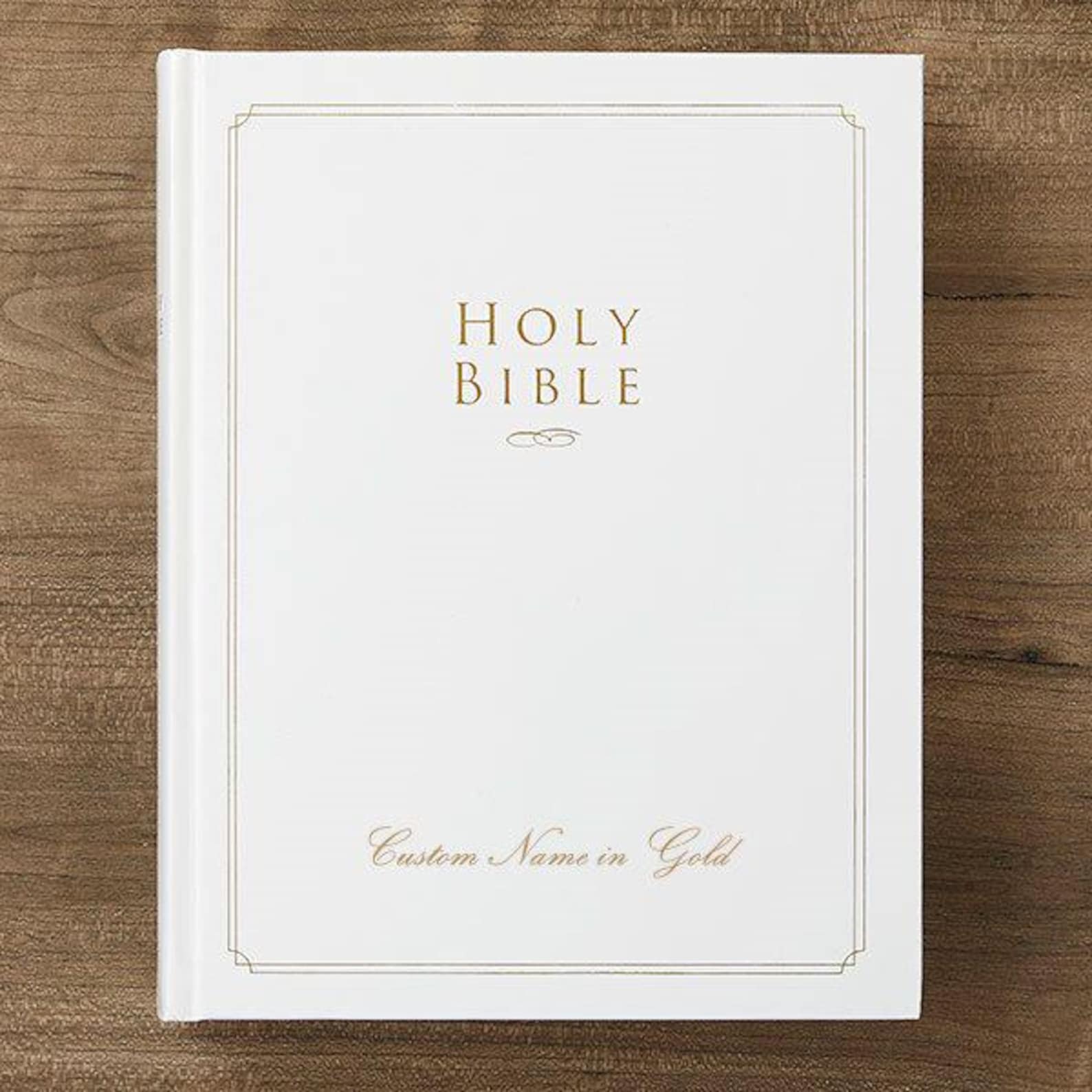 Personalized NIV Family Bible – Custom Name Holy Bible Gift – Leatherette Family Keepsake Bible – Religious Gift for Weddings or Baptism - Gold