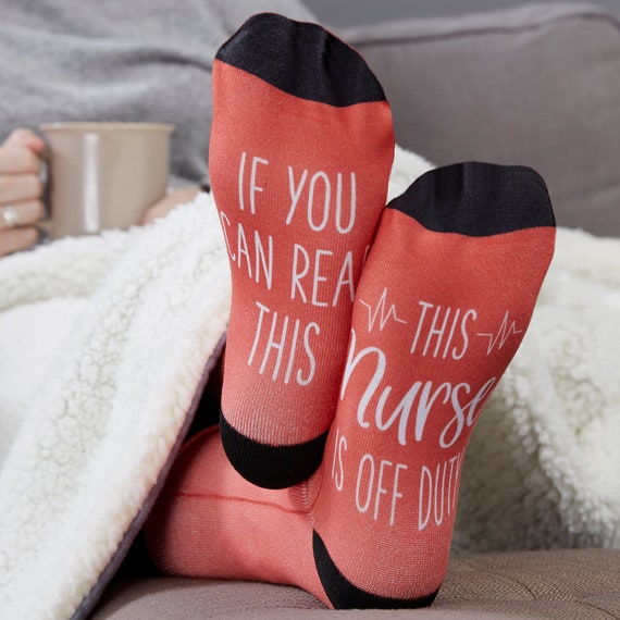 Nurse Off Duty Personalized Adult Socks Nurse Gifts Gifts | Etsy