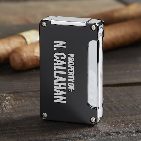 cigarette lighter gift Personalised and Case Custom Engraved Monogrammed Free Engraving Luxury Set Smoking Smokers Gifts Gift Set Boxed To ignite KAMBOLLY Cool Butane Torch Lighter,