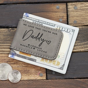 Love That You're My Dad Personalized Magnetic Money Clip, Gifts for Dad, Gifts for Him, Engraved Gifts, Custom Money Clip, Men's Gift
