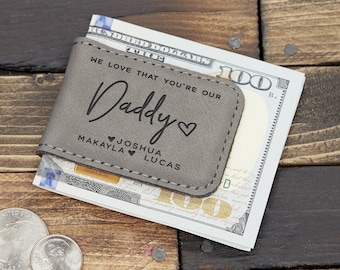 Love That You're My Dad Personalized Magnetic Money Clip, Gifts for Dad, Gifts for Him, Engraved Gifts, Custom Money Clip, Men's Gift