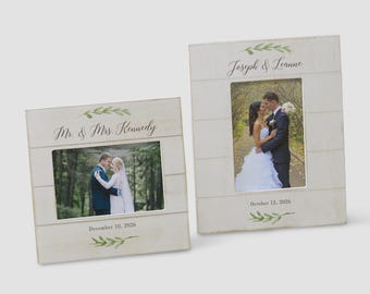 Laurels Of Love Personalized Wedding Frame – Wedding Gift for Couple Personalized – Engagement Gifts for Couples – Custom Picture Frame