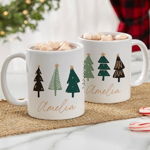 Christmas Aspen Personalized Coffee Mug, Personalized Hot Cocoa Mug, Christmas Gift, Christmas Stocking Stuffer, Christmas Decor