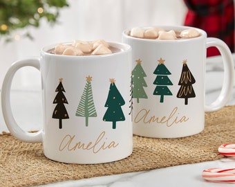 Christmas Aspen Personalized Coffee Mug, Personalized Hot Cocoa Mug, Christmas Gift, Christmas Stocking Stuffer, Christmas Decor