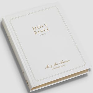 Personalized NIV Family Bible – Custom Name Holy Bible Gift – Leatherette Family Keepsake Bible – Religious Gift for Weddings or Baptism