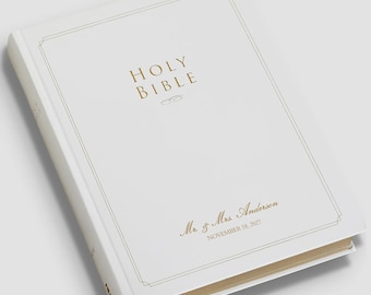 Personalized NIV Family Bible – Custom Name Holy Bible Gift – Leatherette Family Keepsake Bible – Religious Gift for Weddings or Baptism