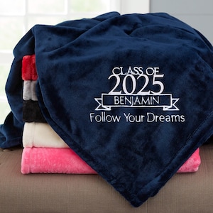 Graduation Personalized Fleece Blanket, Graduation Gifts, Custom Blanket, Gifts for Grads, Throw Blanket, Soft Blanket, Cozy Blanket