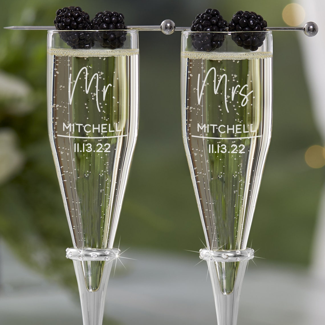 Engraved Wedding Champagne Flutes Personalized Wedding Gifts Etsy