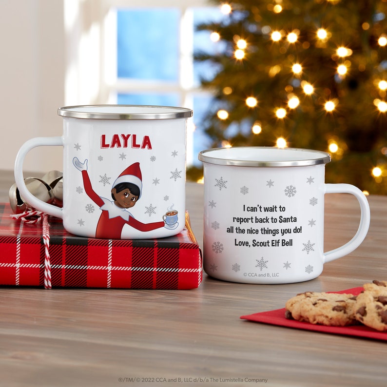 The Elf on the Shelf® Personalized Christmas Camp Mug, Hot Cocoa Mug, Custom Christmas Mug, Christmas Stocking Stuffer, Gifts for Kids image 3