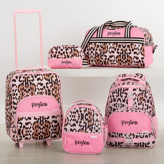 Leopard Print Personalized Backpack, Personalized Back to