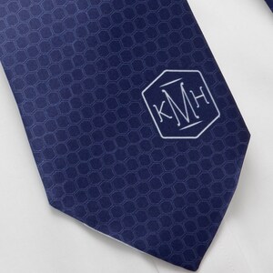 Monogram Personalized Men's Tie, Necktie, Father's Day Gifts, Gifts for Him, Mens Gifts, Mens Clothing, Personalized Gifts for Dad image 2