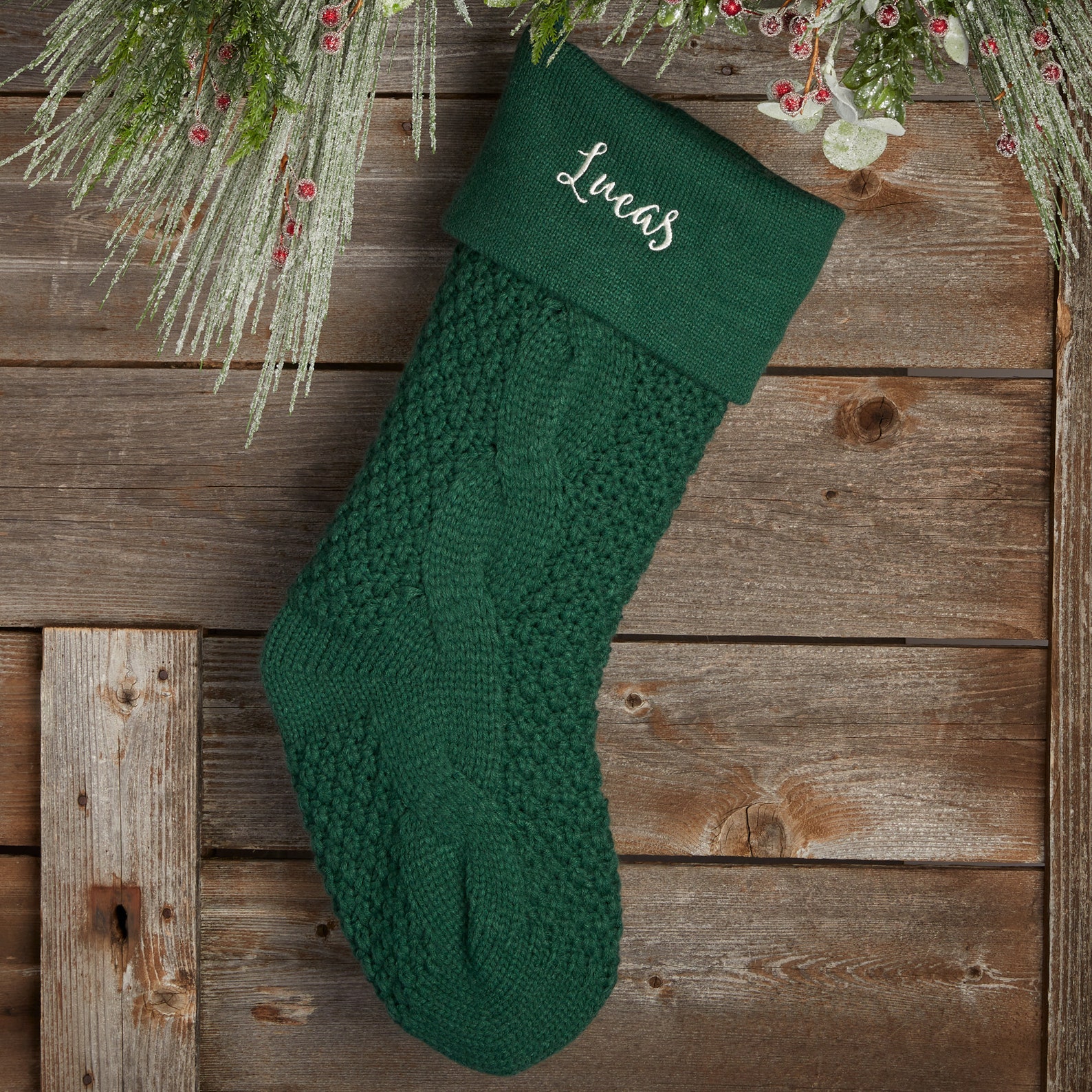 Cozy Cable Knit Personalized Christmas Stocking Stockings for Etsy
