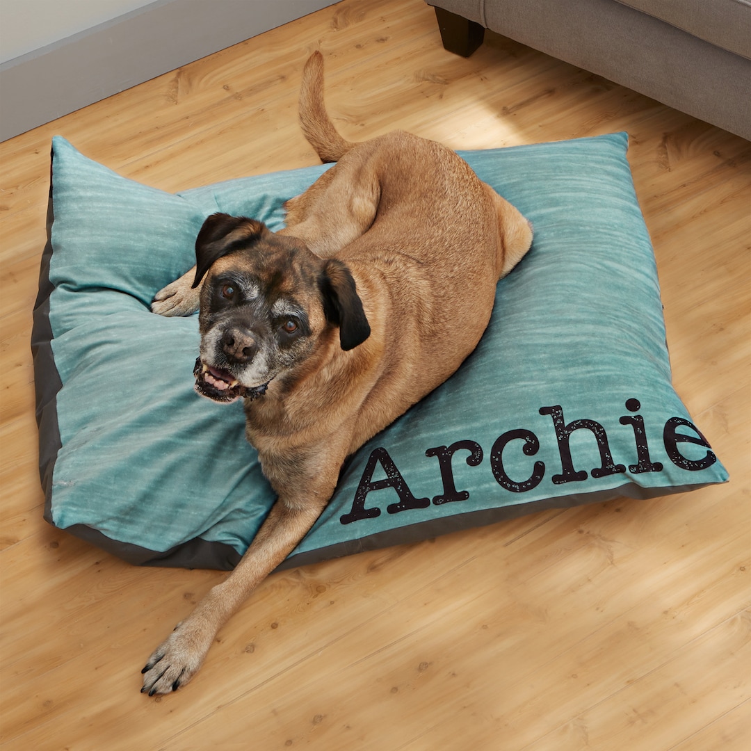 Pet Initials Personalized Dog Bed, Personalized Dog Beds, Personalized