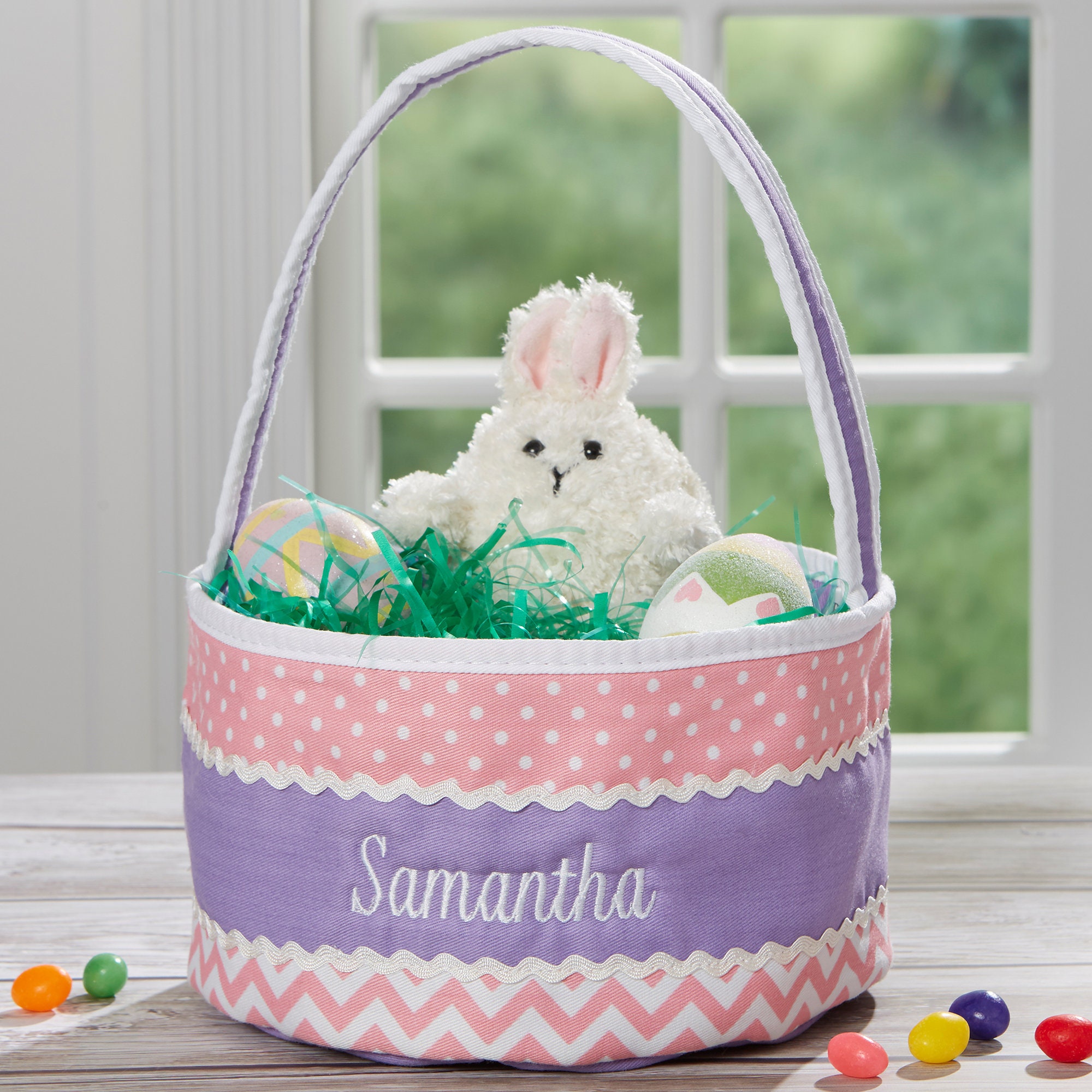Easter Fun Personalized Soft Easter Baskets for Girl Easter Etsy