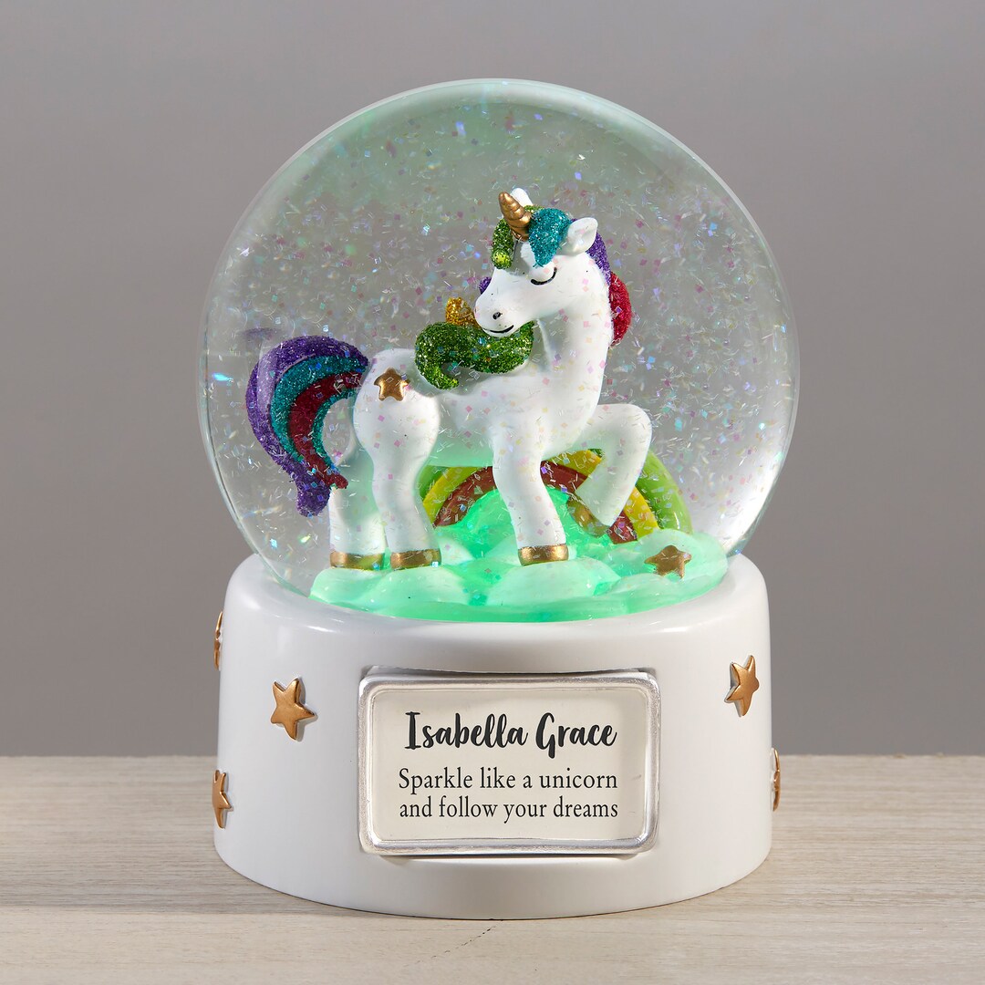 Unicorn Snow Globe Blue