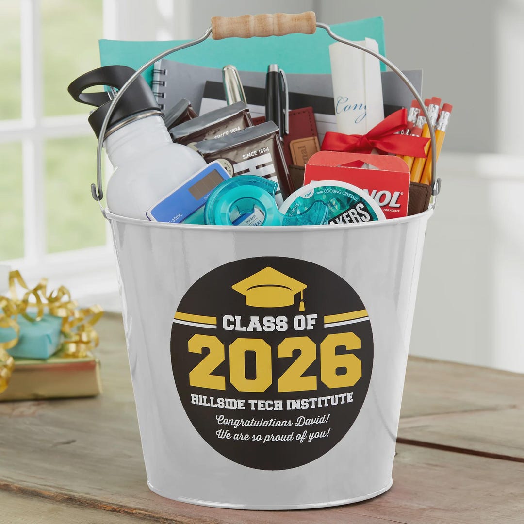 Graduation Gift Bucket Personalized – Class of 2026 Graduation Decor ...