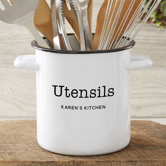 Kitchen Personalized Enamel Jar Housewarming Gifts Gifts for