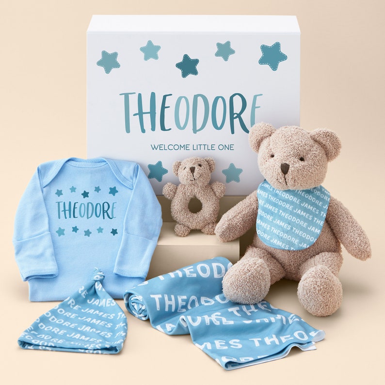 Hi Little One Personalized Baby Boy Gift Set, Christmas, New Baby