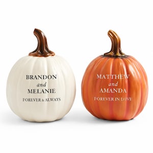 Personalized Wedding Pumpkin: Elegant Fall Home Decor