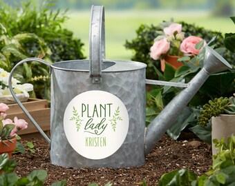 Plant Lady Personalized Galvanized Watering Can, Gifts for Her, Garden Gifts, Garden Accessories, Gardening Gift, Outdoor Decor