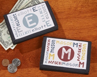 Youthful Name Personalized Kids Wallets, Kids Wallet, Boy Wallet, Kids Gift, Gift for Boys, Child Wallet, Gift for Kids