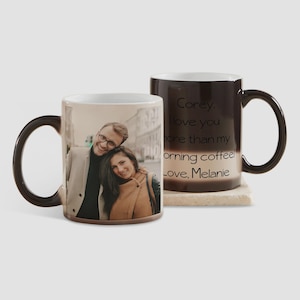 Photo Mug Personalized Color Changing Coffee Mug, Hot Cocoa Mug, Christmas Gifts, Gifts for Her, Gifts for Him, Picture Mug