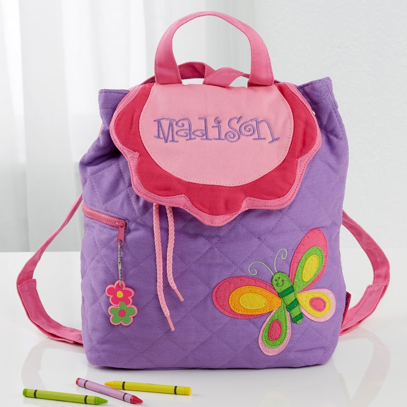 Butterfly Embroidered Kid/'s Backpack by Stephen Joseph