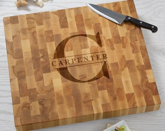 Lavish Last Name Personalized Butcher Block Cutting Board, New Home Gift, Personalized Cutting Boards, Wedding Gifts, Realtor Closing Gift