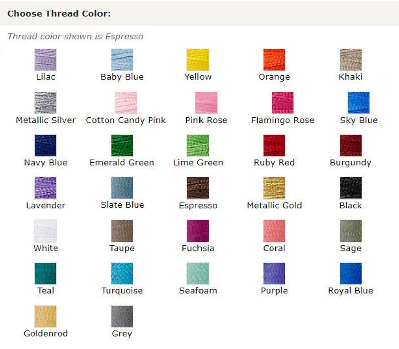 Peut inclure: Un nuancier de fils avec le nom de chaque couleur. Les couleurs incluent le lilas, le bleu b&eacute;b&eacute;, le jaune, l'orange, le kaki, l'argent m&eacute;tallis&eacute;, le rose bonbon, le rose bonbon, le rose flamant, le bleu ciel, le bleu marine, le vert &eacute;meraude, le vert lime, le rouge rubis, le bordeaux, la lavande, le bleu ardoise, l'espresso, l'or m&eacute;tallis&eacute;, le noir, le blanc, le taupe, le fuchsia, le corail, la sauge, le bleu sarcelle, le turquoise, la mousse, le violet, le bleu royal, le jaune d'or et le gris.