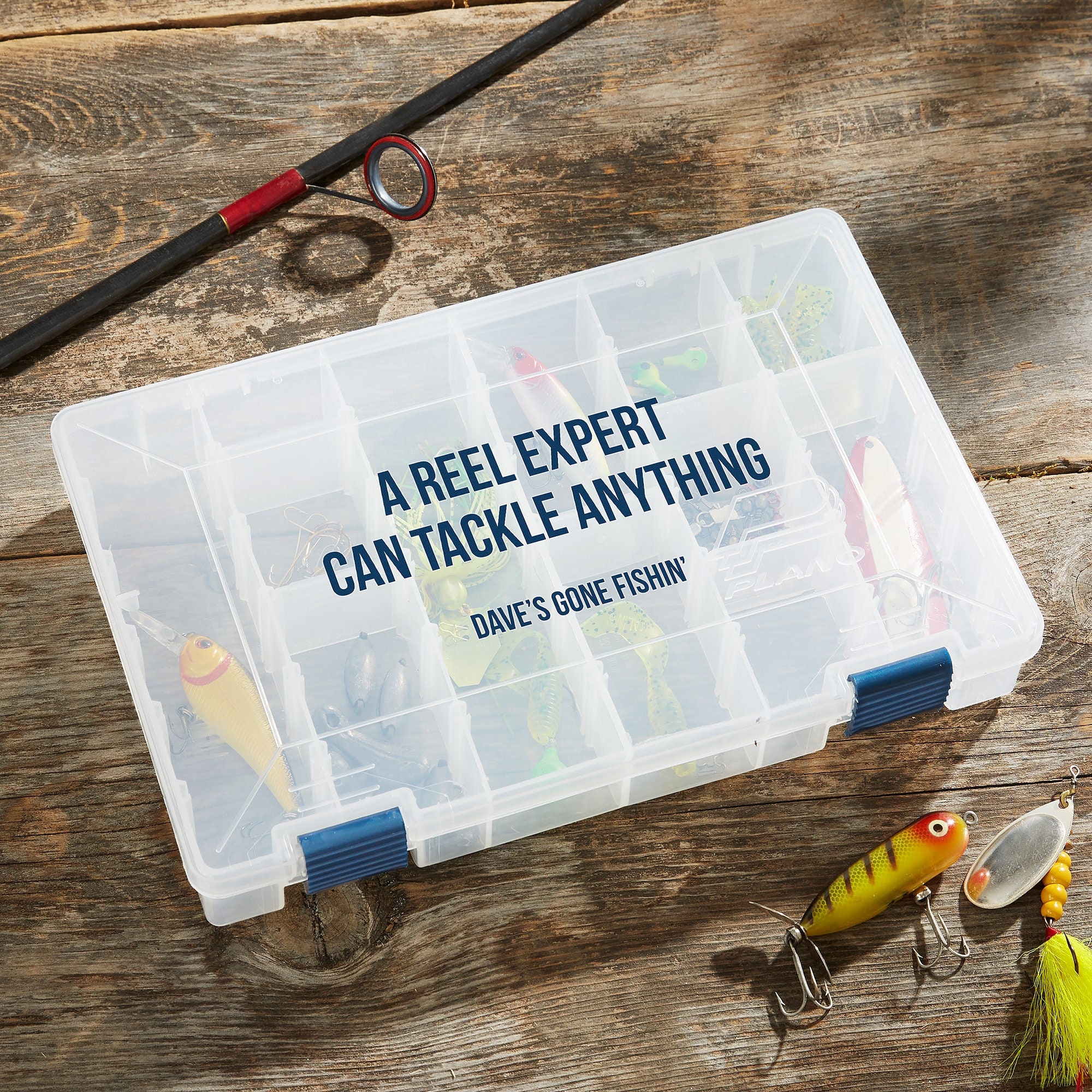 Write Your Own Personalized Tackle Fishing Box, Storage Box, Gifts