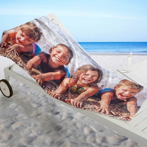 Photo Collage Personalized Beach Towel, Gifts For Her, Custom Beach Towels, Summer Party, Pool Gifts, Mother&#39;s Day Gift, Father&#39;s Day Gift