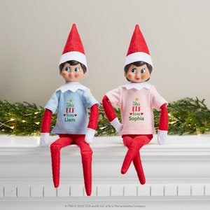 The Elf on the Shelf® Loves Personalized Clause Couture Elf Shirt, Elf on a Shelf, Christmas Gift, Stocking Stuffer, Gifts for Kids