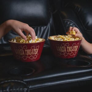 Personalized Bamboo Small Snack Bowl – Custom Popcorn Serving Bowl for Movie Night – Family Snack Bowl Gift image 3