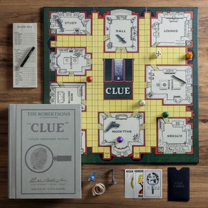 Clue® Personalized Vintage Bookshelf Edition Board Game, Personalized Games, Game Lovers, Family Gift, Toys and Games