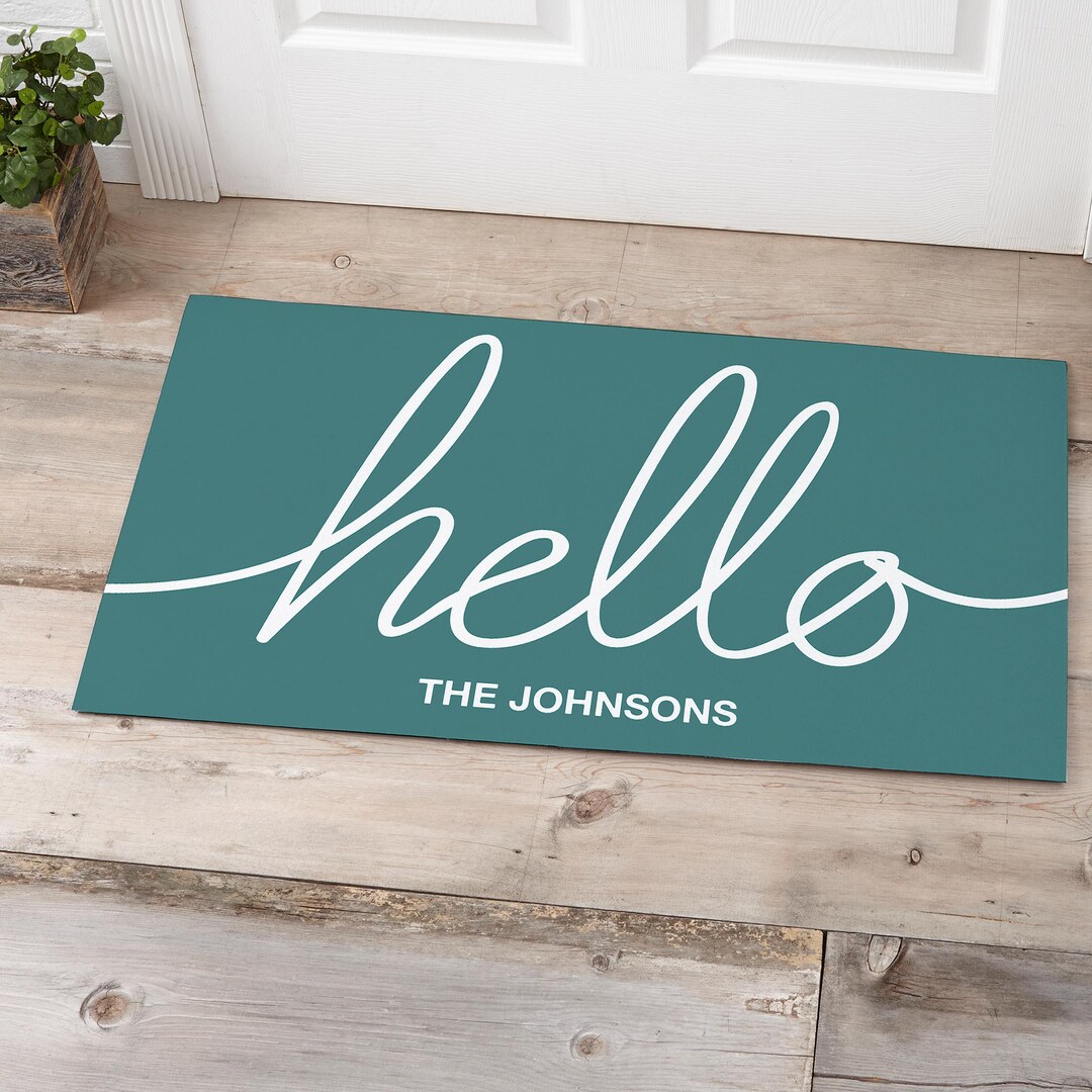 Personalized Welcome Doormat – Custom Front Porch Entry Rug – Outdoor ...