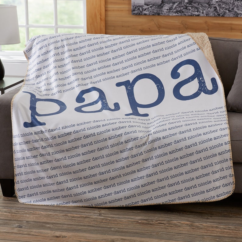 Download Dad Grandpa Personalized Blanket Father's Day Gifts | Etsy