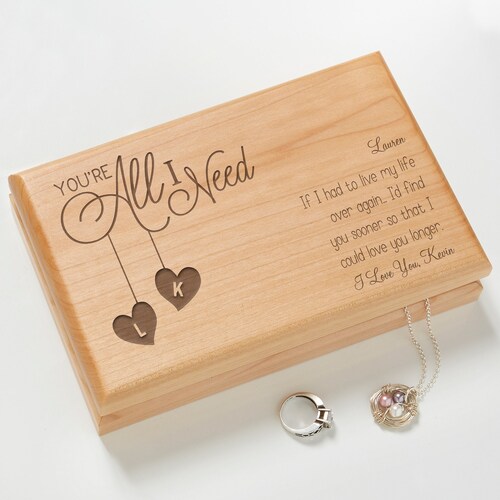 You're All I Need Personalized Jewelry Box Etsy