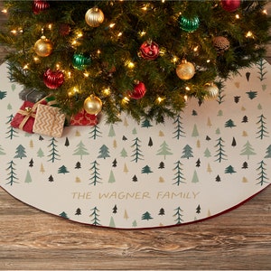 Christmas Aspen Personalized Christmas Tree Skirt, Christmas Home Decor, Custom Tree Skirt, Christmas Decor