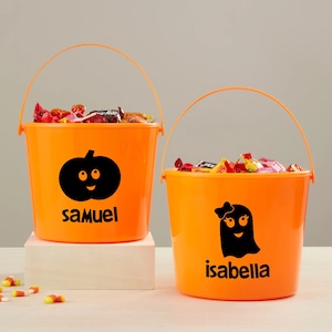 Halloween Character Personalized Light Up Treat Bucket, Trick or Treat Bucket, Candy Bucket, Trick or Treating, Kids Halloween Bucket