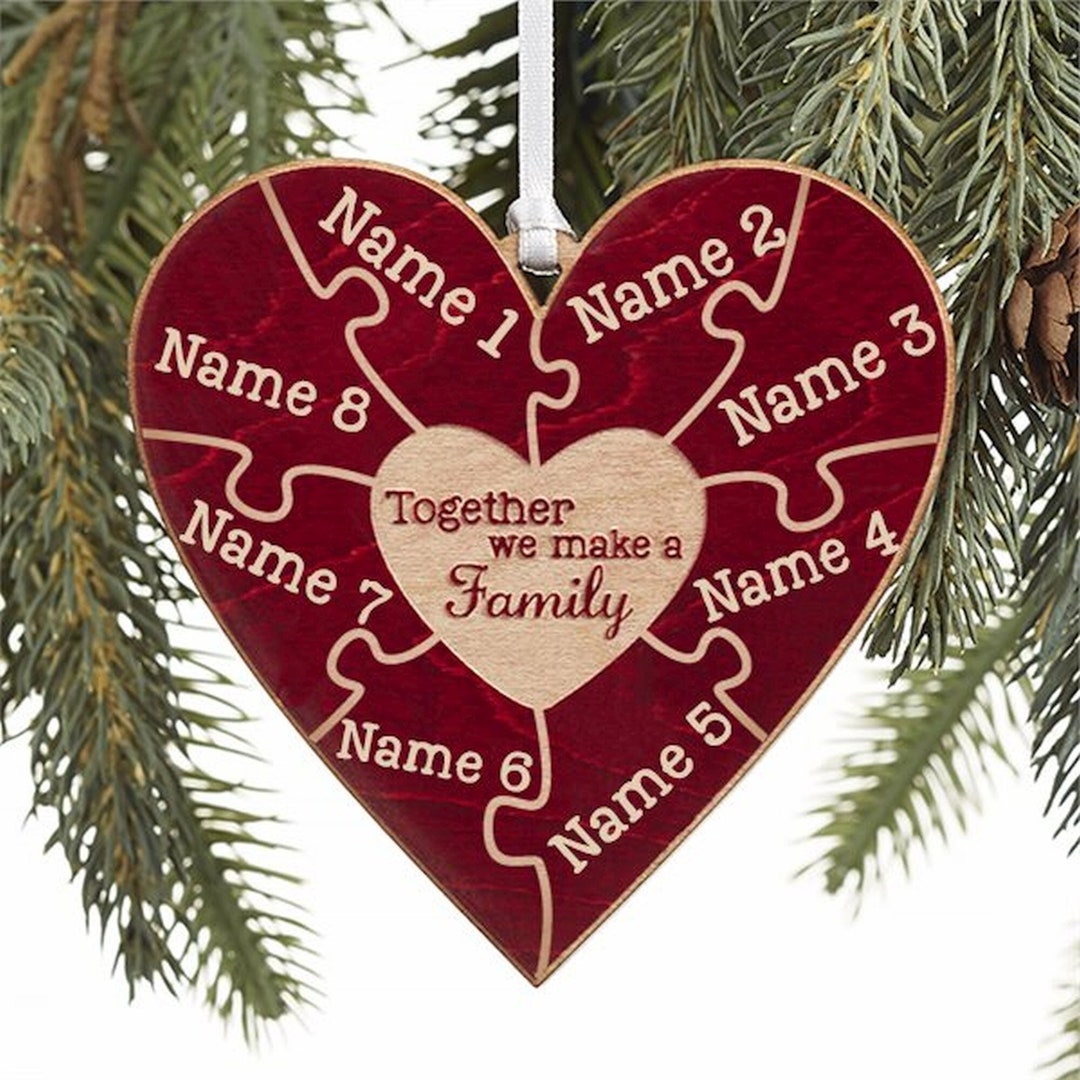 Together We Make A Family - Personalized Gift For Family, #macorner #personalizedgifts #ornaments #family #dad #mom #brother #sister #love #familyforever #son #daughter