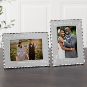 Mariposa® String of Pearls Elegant Couple Engraved Wedding Frame, Couples Gifts, Wedding Gifts, Personalized Wedding Gifts