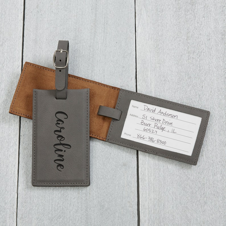 Personalized Leatherette Luggage Tag Gifts for Her Gifts Etsy