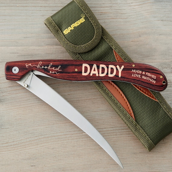 Fillet Fishing Knife, Personalized Knife, Fishing Gifts, BBQ Knife, Gift  for Him, Gift for Her, Fishing Knife with Sheath, Dad Gift, Fishing