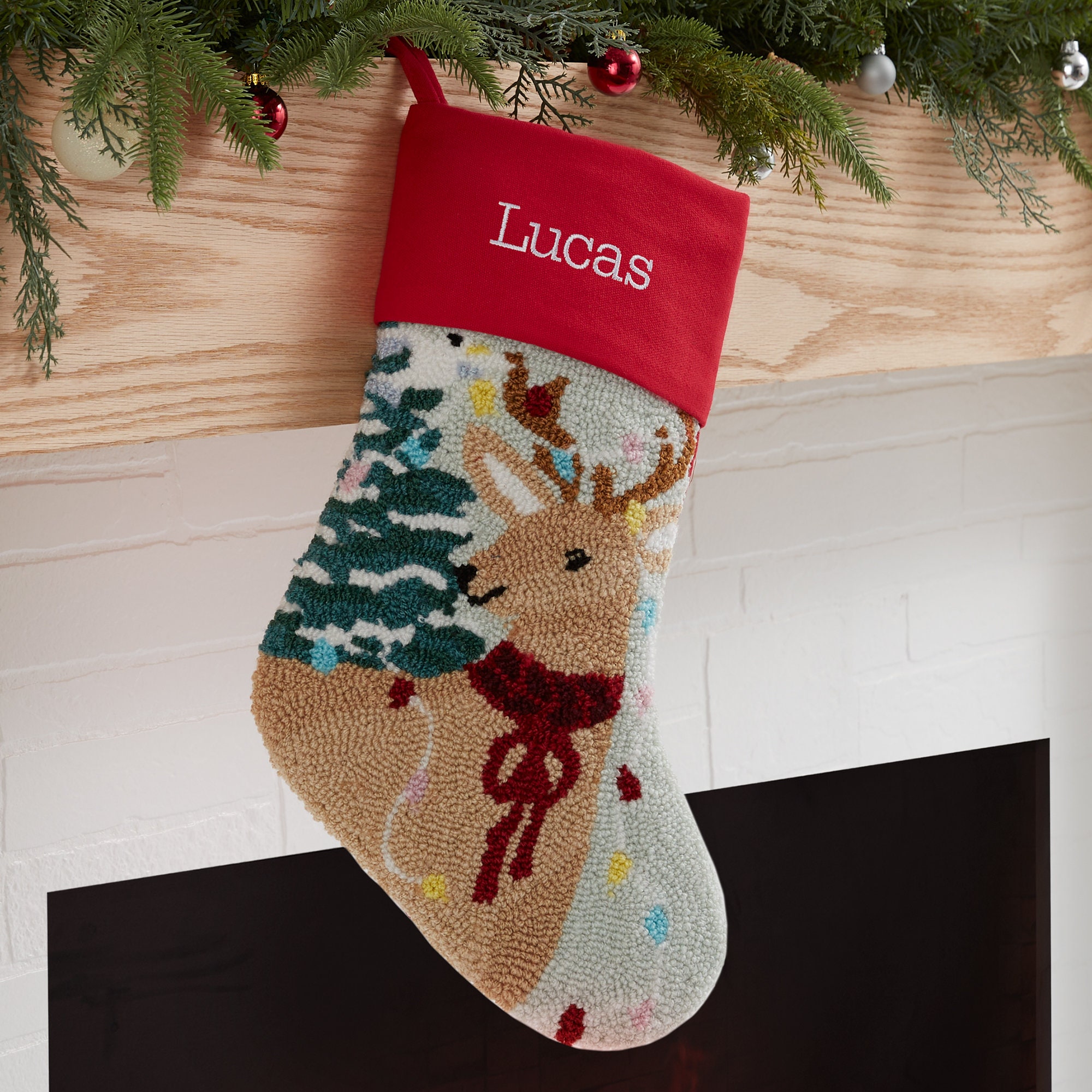 Classic Embroidered Hooked Christmas Stocking Family Etsy — free download