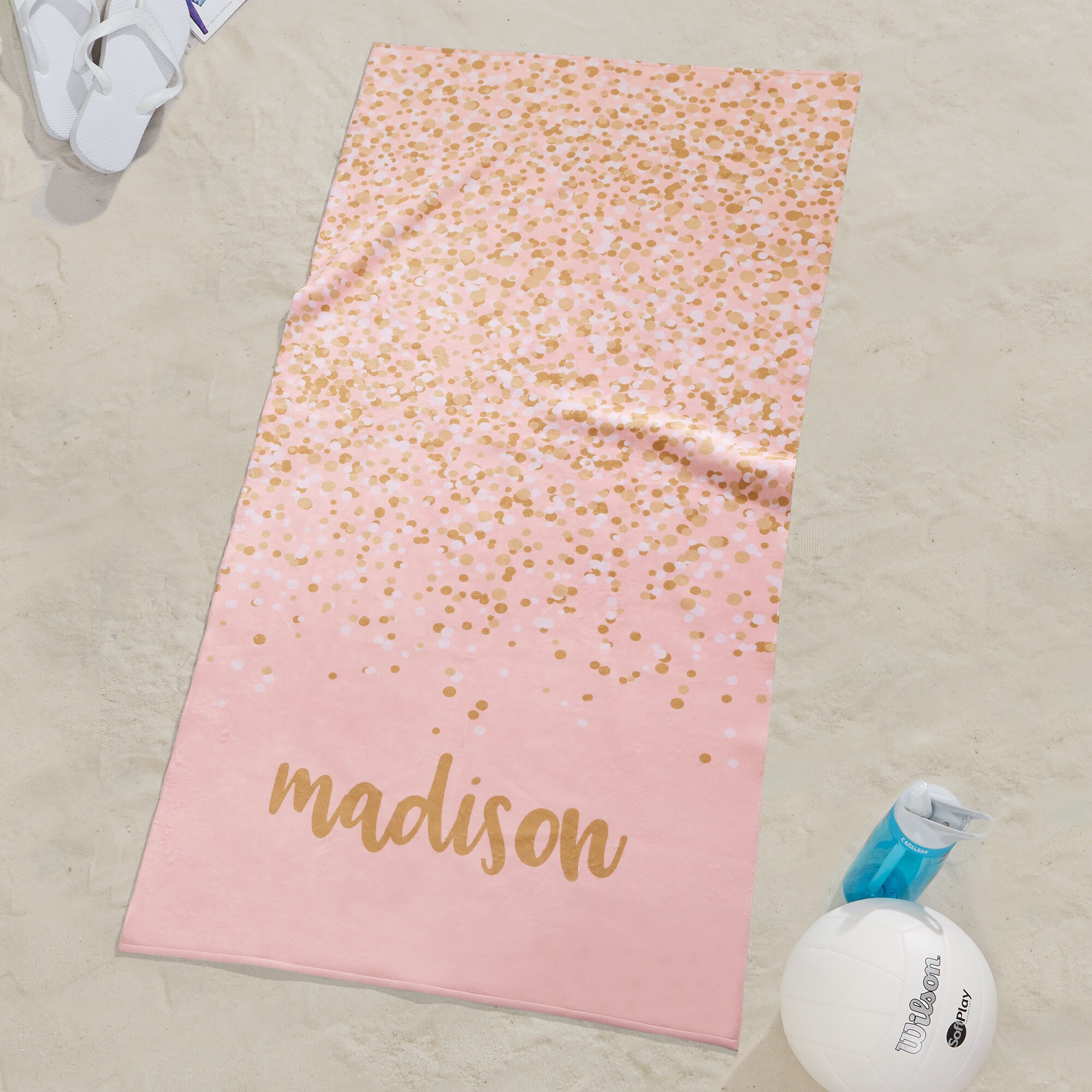 Sparkling Name Personalized Beach Towel Gifts for Her Etsy
