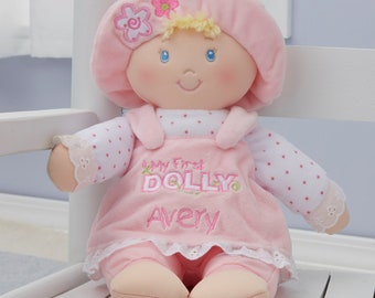 Embroidered My First Blonde Baby Doll by Baby Gund®, Personalized Toys, Personalized Baby Doll, Custom Baby Doll, Kids Gift, Gift for Kids